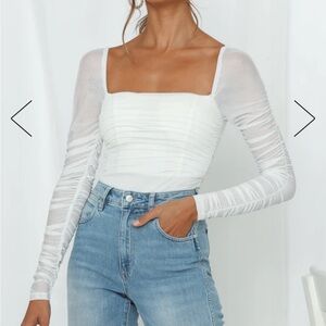 Hello Molly Long Sleeve Bodysuit